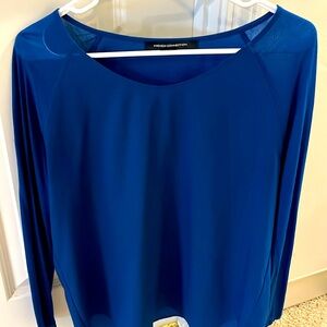French Connection indigo long sleeve top size L